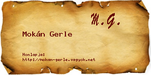 Mokán Gerle névjegykártya